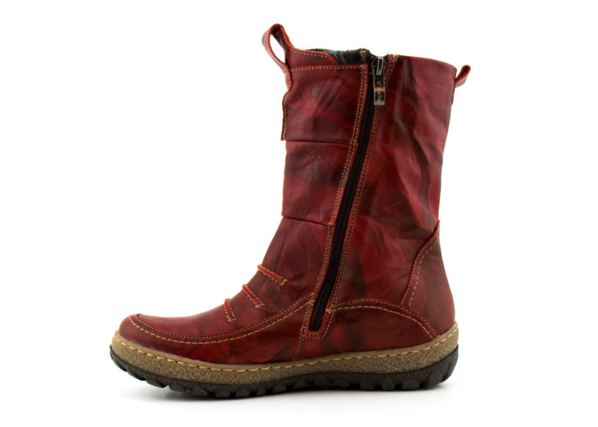 Red Zip Wool Lined Wayne s Boot Shop