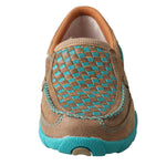 Slip on Driving Moc turquoise woven