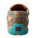 Slip on Driving Moc turquoise woven